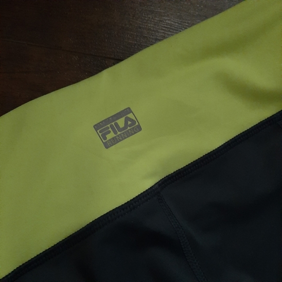 Fila Sport Running Capris Gray Yellow Size XS - Picture 5 of 6